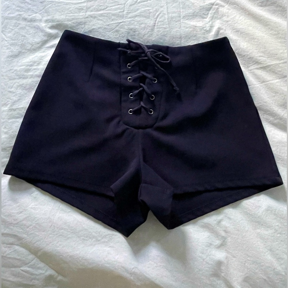 Preppy tie/lace up Black Swan shorts from South Moon Under